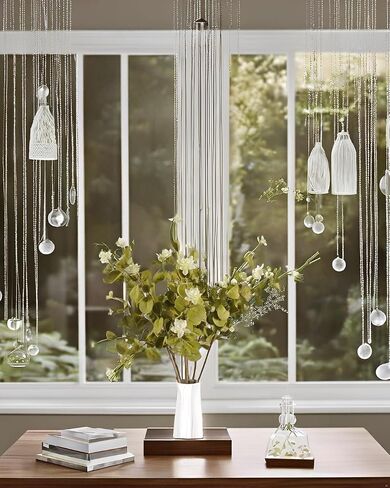 UiiziC Artificial Leaf Stem Flower Little Lotus Branches Fake 6pcs 24" Plastic Plants for Vase Stuffing Arrangement Garland Wedding Bouquets Home Centerpieces Decor (Frost-Green and Beige White) in Saudi Arabia