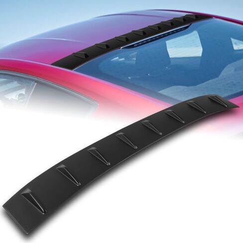 التصميم الهوائي دوامة القرش زعنفة السقف الخلفي المفسد جناح متوافق مع 2015-2023 فورد موستانج كوبيه 2016 2017 2018 2019 2020 2021 2022 2023 (بيرل بلاك) in Saudi Arabia