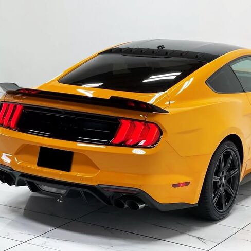 التصميم الهوائي دوامة القرش زعنفة السقف الخلفي المفسد جناح متوافق مع 2015-2023 فورد موستانج كوبيه 2016 2017 2018 2019 2020 2021 2022 2023 (بيرل بلاك) in Saudi Arabia