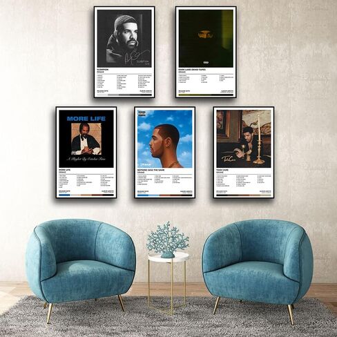 Drake Posters Music Album Cover Posters Set of 12 Frameless Teenager Room Decor Aesthetic Size 08x12 inches (20x30cm) in Saudi Arabia