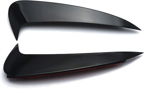 Xotic Tech 2PCS Exterior Rear Bumper Spoiler Lower Side Air Vent Frame Cover Trim, Glossy Black, Compatible with Mercedes Benz C-Class W205 2015-2018 w/AMG Sport Bumper Vent (Sedan Version) in Saudi Arabia