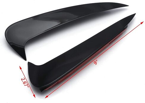 Xotic Tech 2PCS Exterior Rear Bumper Spoiler Lower Side Air Vent Frame Cover Trim, Glossy Black, Compatible with Mercedes Benz C-Class W205 2015-2018 w/AMG Sport Bumper Vent (Sedan Version) in Saudi Arabia