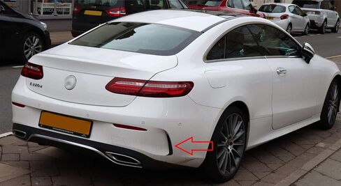 Xotic Tech 2PCS Exterior Rear Bumper Spoiler Lower Side Air Vent Frame Cover Trim, Glossy Black, Compatible with Mercedes Benz C-Class W205 2015-2018 w/AMG Sport Bumper Vent (Sedan Version) in Saudi Arabia
