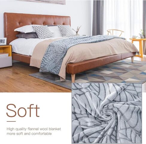 Special Glory Flannel Fleece Blanket Print Super Soft and Warm All Season Flannel Throw for Sofa Bed Car Outdoor Hotel and Home Leaf Print Pattern Light Brown 50x60 inch Pack of 2 in Kuwait