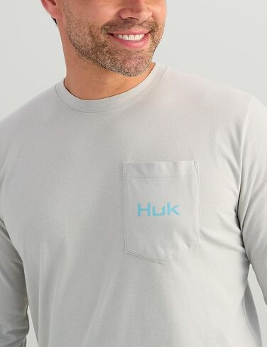 Huk Men's KC Scott Tee ، تي شيرت مريح للأكمام مع جيب الصدر مع جيب الصدر in Saudi Arabia
