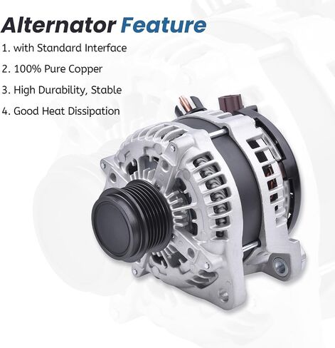 104210-6920 المولد متوافق مع Ford F-150 2015-2020 2.7L 3.3L 3.5L V6 ، 12V 225AMP 6-GROOVE CLUCT PULLEY استبدال# FL3Z-10300-FA FL3Z-10346-B FL3Z-10346-A 104211-0820 in Saudi Arabia