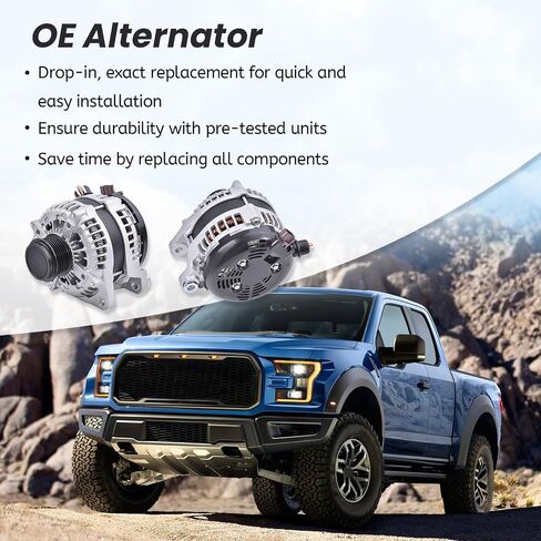 104210-6920 المولد متوافق مع Ford F-150 2015-2020 2.7L 3.3L 3.5L V6 ، 12V 225AMP 6-GROOVE CLUCT PULLEY استبدال# FL3Z-10300-FA FL3Z-10346-B FL3Z-10346-A 104211-0820 in Saudi Arabia