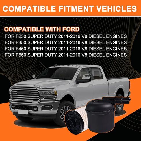 Fuel Filter Compatible with Ford F-250 /F-350/F-450/F-550 Super Duty Truck 2011-2016 Diesel Fuel Filter Water Separator Kit Replace FD4615 BC3Z-9N184-B V8 6.7 Fuel Filters in Saudi Arabia