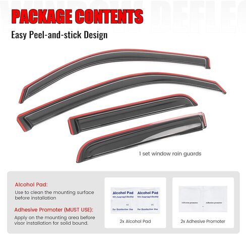 IKON MOTORSPORTS in Channel Window Visors Compatible with 2019-2025 Dodge Ram 1500 Quad Cab, Slim Style Acrylic Smoke Rain Guards, Side Window Wind Deflectors 4PCS in Saudi Arabia
