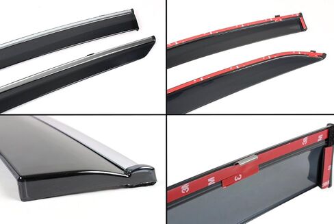 Clip-on Type Chrome Trim Window Visor Rain Guard Deflector Compatible with 2018-2024 Toyota Camry LE XLE SE XSE TRD in Saudi Arabia