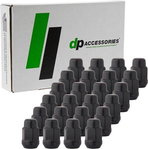 DPAccessories Chrome 7/16-20 Lug Nuts | Closed End Bulge Acorn | 36mm (1.4") Tall | 19mm (3/4") Hex | Set of 24 | D3111-HT-2305/24 in Kuwait