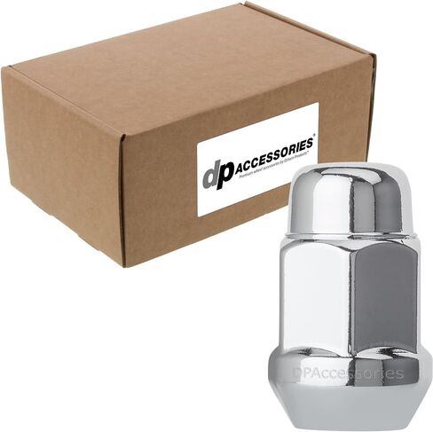 DPAccessories Chrome 7/16-20 Lug Nuts | Closed End Bulge Acorn | 36mm (1.4") Tall | 19mm (3/4") Hex | Set of 24 | D3111-HT-2305/24 in Kuwait