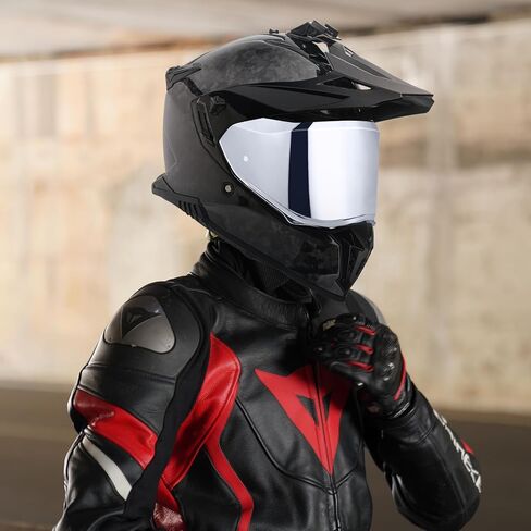 Helmet Visor for Sedici Duale Helmet Shield Mips Parlare for SEDICI Forged Carbon Helmets Replacement Shield (Chrome Red) in Kuwait
