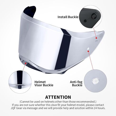 Helmet Visor for Sedici Duale Helmet Shield Mips Parlare for SEDICI Forged Carbon Helmets Replacement Shield (Chrome Red) in Kuwait