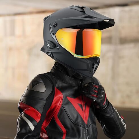 Helmet Visor for Sedici Duale Helmet Shield Mips Parlare for SEDICI Forged Carbon Helmets Replacement Shield (Chrome Red) in Kuwait