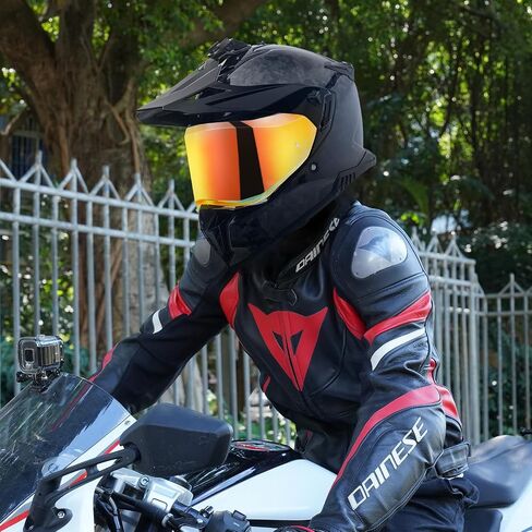 Helmet Visor for Sedici Duale Helmet Shield Mips Parlare for SEDICI Forged Carbon Helmets Replacement Shield (Chrome Red) in Kuwait
