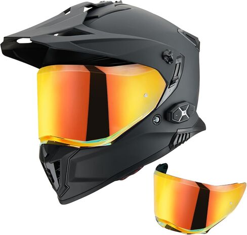 Helmet Visor for Sedici Duale Helmet Shield Mips Parlare for SEDICI Forged Carbon Helmets Replacement Shield (Chrome Red) in Kuwait