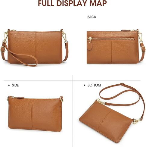 Kattee Leather Small Crossbody Shoulder Bags Purse for Women Trendy, Designer Handbag Pouch Clutch with Wristlet in Saudi Arabia
