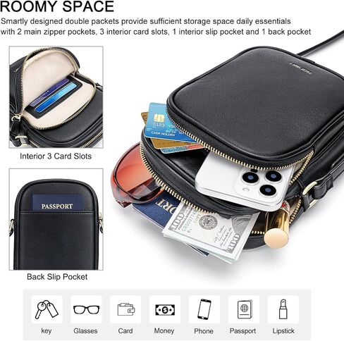 RONSIN Small Crossbody Bags for Women Cell Phone Purse PU Leather Cross Body Purse Handbags with Adjustable Strap in Kuwait