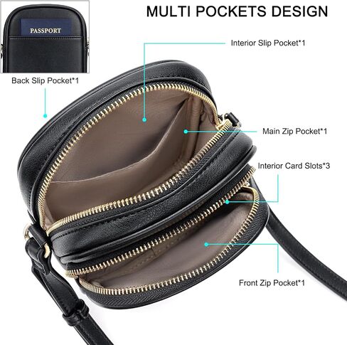RONSIN Small Crossbody Bags for Women Cell Phone Purse PU Leather Cross Body Purse Handbags with Adjustable Strap in Kuwait