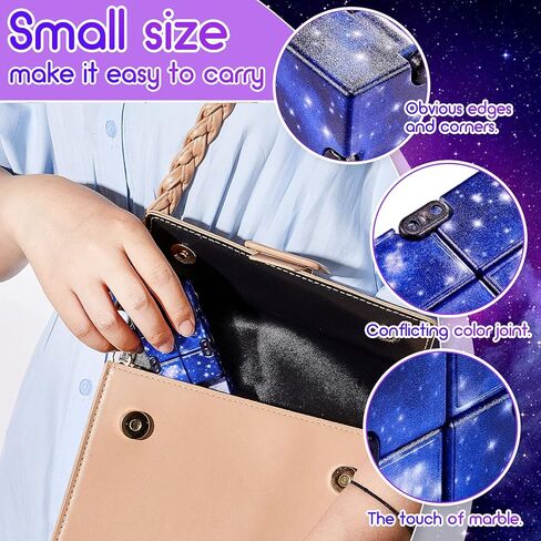 Cube Anxiety Relief Toy Hand Held Magic Sensory Stress Cube Toy for Adults Kids Relieve Stress Christmas Party Favors(Classic Style) in Kuwait