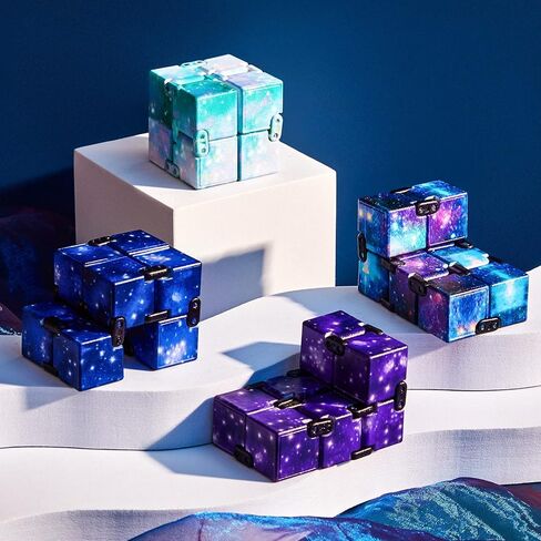 Cube Anxiety Relief Toy Hand Held Magic Sensory Stress Cube Toy for Adults Kids Relieve Stress Christmas Party Favors(Classic Style) in Kuwait
