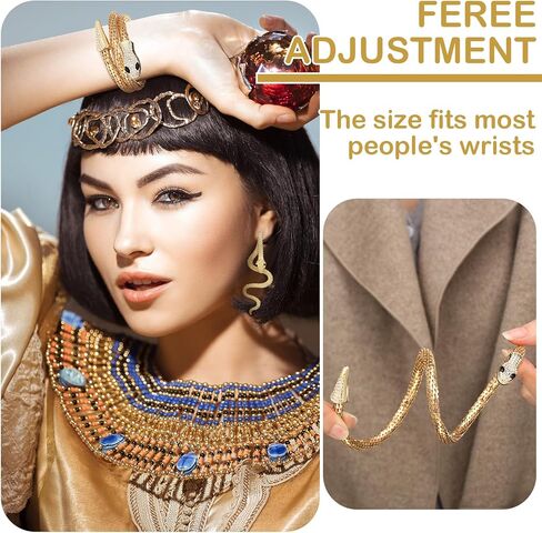 remouuly 5 PCS Halloween Medusa Costume Medusa Heverpiece Snake Neckleace Strain in Saudi Arabia