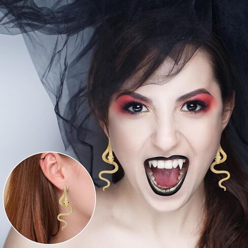 remouuly 5 PCS Halloween Medusa Costume Medusa Heverpiece Snake Neckleace Strain in Saudi Arabia