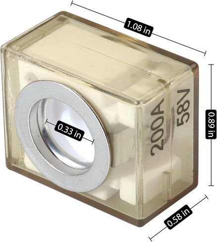 MRBF Terminal Fuse 200A Marine Rated Battery Fuse, 58V DC Max, IP66 Waterproof for Automobiles RVs DC Main, Inverter in Kuwait