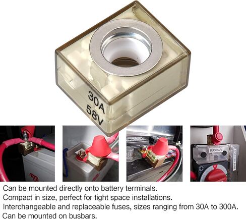 MRBF Terminal Fuse 200A Marine Rated Battery Fuse, 58V DC Max, IP66 Waterproof for Automobiles RVs DC Main, Inverter in Kuwait