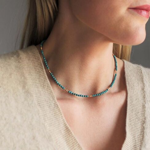 Boho Beaded Necklaces for Women Waterproof Turquoise Bead Choker Necklace Beach Jewelry for Women Vacation Colorful Beaded Necklace with Charms Sun Heart Fish Starfish Necklaces Summer Bohemian Jewelry in Saudi Arabia