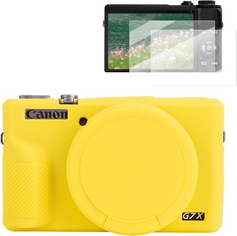 حافظة سيليكون Rieibi لجراب Canon G7X Mark III، ملحقات G7X Mark III مع واقي شاشة، طبقة حماية للشاشة لغطاء Canon G7X Mark III in Kuwait