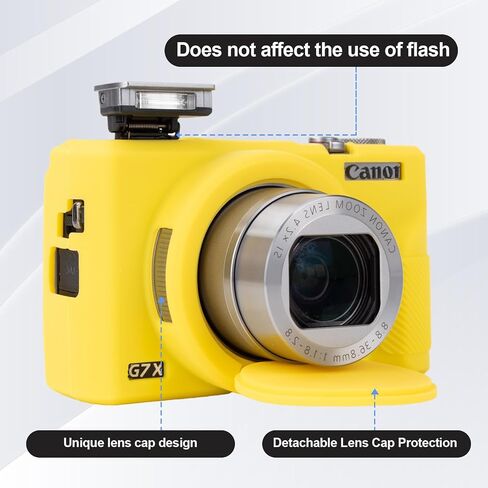 حافظة سيليكون Rieibi لجراب Canon G7X Mark III، ملحقات G7X Mark III مع واقي شاشة، طبقة حماية للشاشة لغطاء Canon G7X Mark III in Kuwait