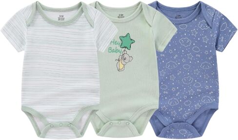 Baby Boys Girls 17 قطعة Cotton Layette مجموعة ملابس وملحقات للجنسين وملحقات الأطفال حديثي الولادة من 0 إلى 3 أشهر in Kuwait