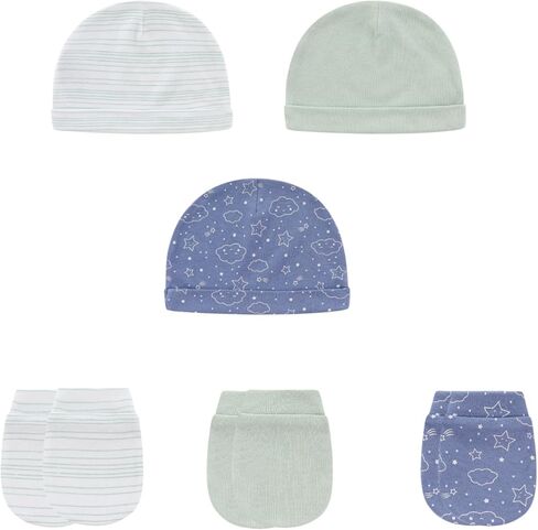 Baby Boys Girls 17 قطعة Cotton Layette مجموعة ملابس وملحقات للجنسين وملحقات الأطفال حديثي الولادة من 0 إلى 3 أشهر in Kuwait