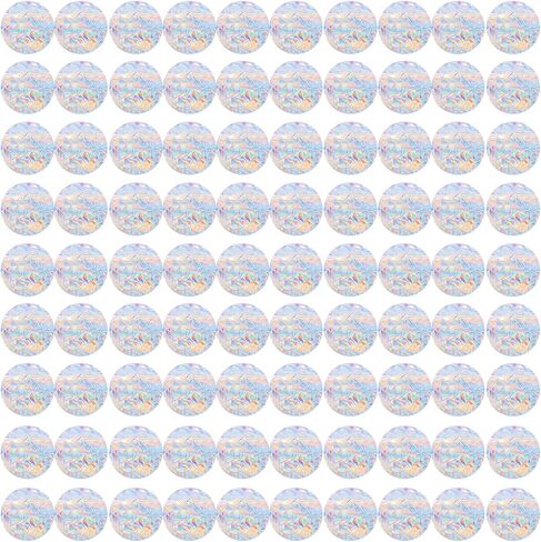 96 PCS Circle Window Stickers Anti-Collision Window Clings Rainbow Decals to Save Birds Vinyl Non-Adhesive Prismatic Suncatcher Stickers for Glass Surface No Glue Required in Saudi Arabia