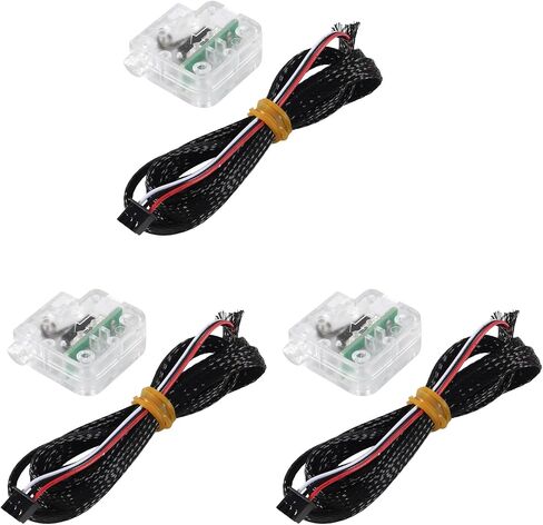 3 Set Filament Break Detection Sensor Modules 3D Printer Accessories with 1M Cable for 1.75mm Filament Extruder Material Run-Out Detector for 3D Printer (Black) in Saudi Arabia
