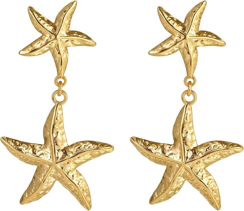 Hotoo Gold Sun Dangle أقراط للنساء الأطواق المتدلية ذات الأقراط in Kuwait