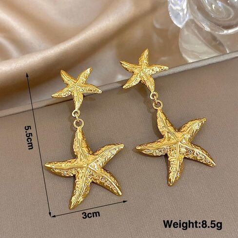 Hotoo Gold Sun Dangle أقراط للنساء الأطواق المتدلية ذات الأقراط in Kuwait