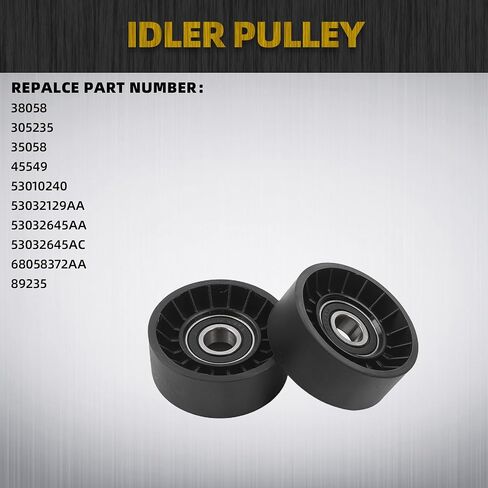 Dasbecan Belt Tensioner Pulley Drive Kit Serpentine Kit متوافق مع Dodge RAM 1500 2500 3500 5.7L V8 2003-2008 استبدال# 38382 53032130AA 53032130AC 38058 7PK2570 in Saudi Arabia