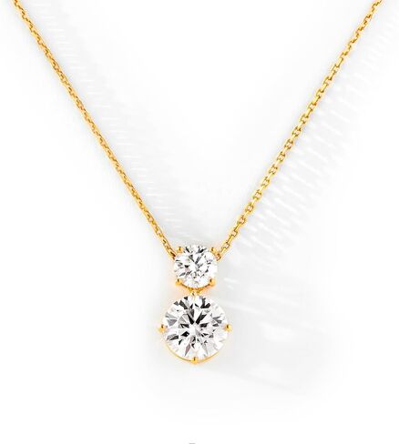 STORYJEWELLERY Cubic Zirconia Necklace, 18K Gold Plated Necklaces, Simple Sterling Silver Stone Necklace for Women, Elegant Wedding Necklaces for Brides, Gold Plated Jewelry for Women in Saudi Arabia