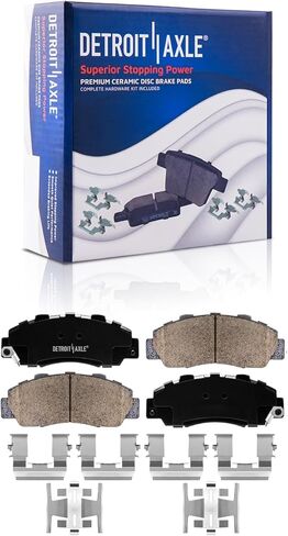 Detroit Axle-مجموعة الفرامل لـ 5-Lug V6 1998-2002 Honda Accord 1998 1999 2000 2001 2002 Barkes Rotors and Ceramic Brake Pads Prake Prake and Grain Place in Saudi Arabia