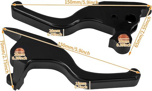 دراجة نارية فرامل القابض رافعة رافعة اليد 3 أصابع مناسبة لهارلي softail breakout fxbr low rider fxlr street bob fxbb 2018-2024 (Black) in Kuwait