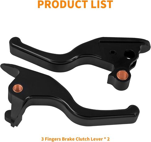 دراجة نارية فرامل القابض رافعة رافعة اليد 3 أصابع مناسبة لهارلي softail breakout fxbr low rider fxlr street bob fxbb 2018-2024 (Black) in Kuwait