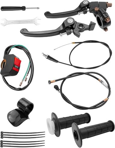 7/8" Folding Clutch Brake Lever Kit Fit for Apollo 70cc 110cc 125cc 150cc RFZ125 DBX15 DBX18 TaoTao DB17 DB27 Coolster M125 Xmotos Motorcycle, with Dirt Bike Throttle Cable Handle Grips in Saudi Arabia