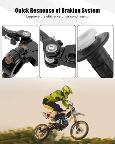 7/8" Folding Clutch Brake Lever Kit Fit for Apollo 70cc 110cc 125cc 150cc RFZ125 DBX15 DBX18 TaoTao DB17 DB27 Coolster M125 Xmotos Motorcycle, with Dirt Bike Throttle Cable Handle Grips in Saudi Arabia