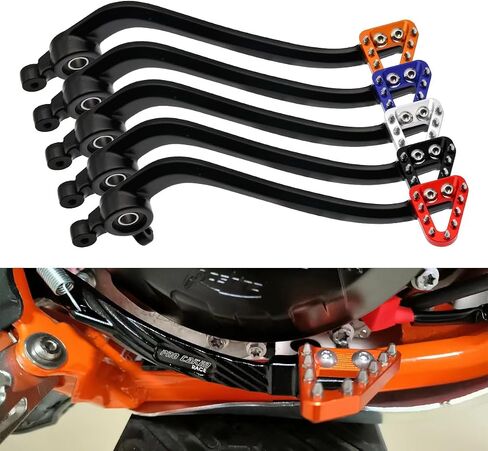دراجة نارية CNC Foot Foot الخلفي ليفر الفرامل ل KTM SX SX-F XC XC-W XCF-W EXC EXC-F FREERIDE SMR 2015-2024 (Black Orange) in Kuwait