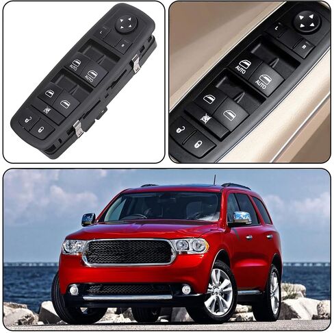 Master Power Window Switch Button Front Left Driver Side Compatible with 2011 2012 2013 Dodge Durango, Replaces OEM 68086693AC 68086693AE DWS2268, 2 Autos in Saudi Arabia
