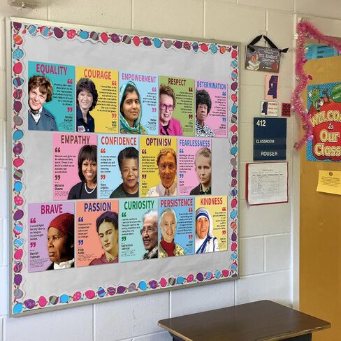 Womens History Month Decorations Posters 14pc Motivational Posters Famous Women in History Inspirational Positive Quotes Posters for Home, School, Classroom, Bulletin Board, Wall, Hallway Decor in Kuwait