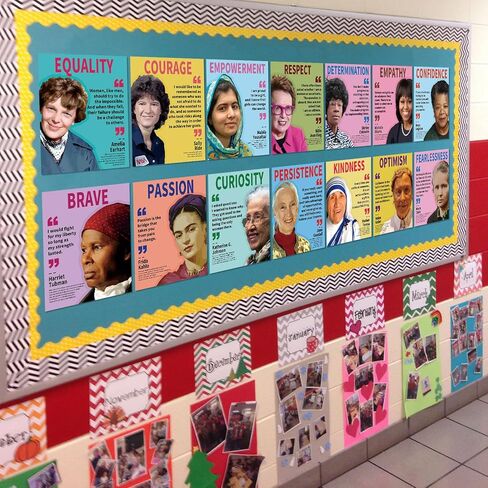 Womens History Month Decorations Posters 14pc Motivational Posters Famous Women in History Inspirational Positive Quotes Posters for Home, School, Classroom, Bulletin Board, Wall, Hallway Decor in Kuwait